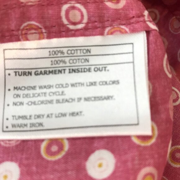 Ariat Western Inspired Pink Button Down Shirt With Snaps Size M - Picture 9 of 9